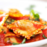 Ravioli with tomato sauce